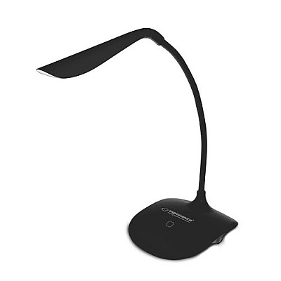 Image Desk Lamp Esperanza ACRUX ELD103K Black, 14 LED’s, Touch switch, 3 levels of brightness, Light color: 5500K, Flexible arm, Built-in eye protection fil