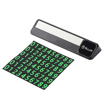 Image Suport numar telefon Tellur Basic pentru parcare temporara,plastic,negru