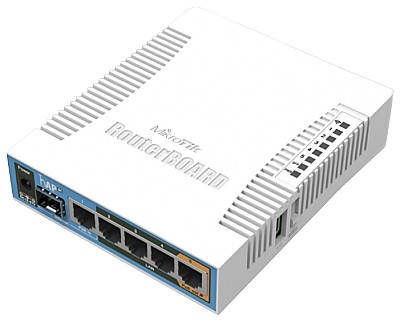 Image MikroTik RouterBOARD hAP ac,  Dual Band Wireless Router, 2.4GHz Dual + 5GHz, P/Bridge/Station/WDS, 802.11b/g/n/ac, 1 WAN + 4 Gbit LAN, USB port for 3G