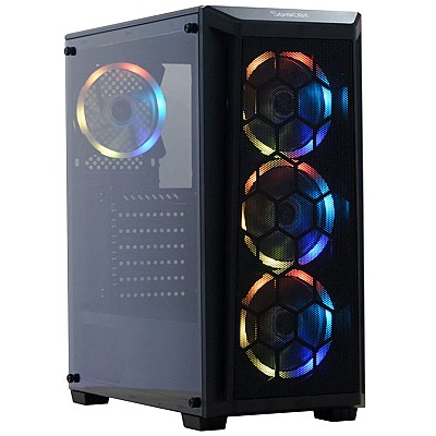 Image Case SPACER - gaming, Middle Tower, ATX, "SPIDER", fara sursa, sticla securizata, 4 x fan, HUB si telecomanda, USB 2.0 x 1, USB 3.0 x 2, SP-GC-SPIDER