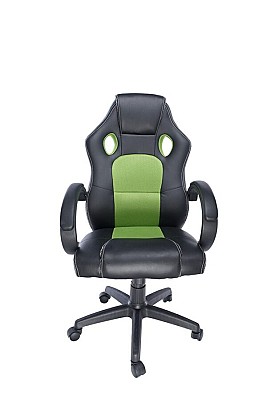 Gaming chair SPACER  SPCH-CHAMP-GRN  Black-Green, Synthetic PU + Textil, 120 kg max