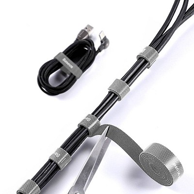 Image Organizer Baseus Colourful Circle Velcro Strap 3м Gray  ACMGT-F0G