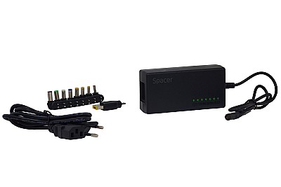 Image Alimentator laptop Universal Spacer, 96W, 9 mufe, DC12/16/18/19/20/22/24V(Adjustable)  SPNA-LAP-UNIV