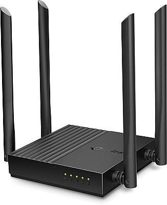 TP-LINK Archer C64, AC1200 Dual-Band Wi-Fi Router, SPEED: 400 Mbps at 2.4 GHz + 867 Mbps at 5 GHz, SPEC: 4× Antennas, 1× Gigabit WAN Port + 4× Gigabit