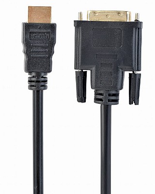 Image Cable HDMI to DVI  1.8m Cablexpert, male-male, GOLD, 18+1pin single-link, CC-HDMI-DVI-6