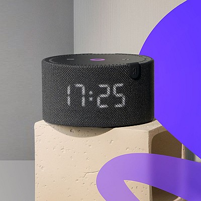 Image Yandex Station Mini Black YNDX-00020K, with clock, 10W, Bluetooth, WI-Fi, Aux