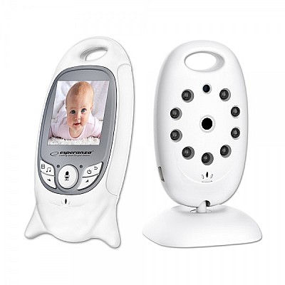 Baby monitor Esperanza GREGORIO EHM001, LCD 2.0",  Range: 50m indoor, 260m outdoor, Automatic night vision, VOX function, Long battery life (up to 20