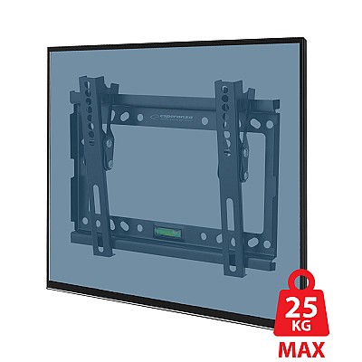 Image Esperanza TV-Wall Mount CASTOR ERW010 for 14-50", Max load 25kg, Vesa 75x75-200x200mm, Distance of TV from wall: 24mm, Tilt adjustment up to 15°, leve