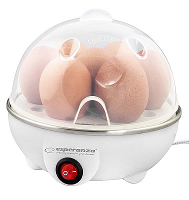 Egg boiler Esperanza EGGMASTER EKE001, Power: 350 W, Cooking eggs: 1-7 eggs at one time, Cooking eggs in different hardness: soft, medium, hard, Measu