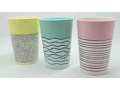 169070 Pahar din plastic cu decor  0.4 l Aleana