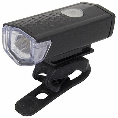 Bike Front Led Light Esperanza EOT022 AVIOR, 250 lm, 3 lighting mode, splash resistant, rechargeable, built-in 800mAh battery, set: lamp, USB cable, m