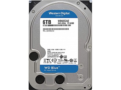 3.5" HDD 6.0TB  Western Digital Blue, 5400rpm, 256MB, SATAIII WD60EZAZ