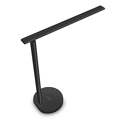 Lampa de birou WiFi Tellur Smart, 12W lumina alba,calda Qi 10W USB 10W reglabila negru, TLL331381