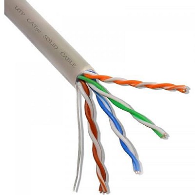 Cable  UTP  Cat.5E, 24awg 4X2X1/0.51, STRANDED, COPPER, 305M, Spacer RCAT5ECU