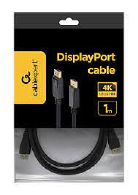 Image CABLU video GEMBIRD, DisplayPort (T) la DisplayPort (T), 1.m,rezolutie maxima 4K  (3840 x 2160) la 60 Hz, negru, "CC-DP-1M"
