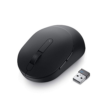 Dell Pro Wireless Mouse - MS5120W - BLACK, dual-mode connectivity - 2.4GHz wireless and a Bluetooth 5.0, 1600 dpi, 1 x AA Battery, 3 years Advanced Ex