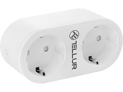 Image Priza WiFi, 2 porturi EU, 16A, Tellur White  TLL331061