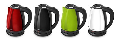 Image Kettle Esperanza VICTORIA EKK113R Red, 1800W, inox, 1.8 l, concealed heating element, 360° swivel base, auto shut-off after boiling