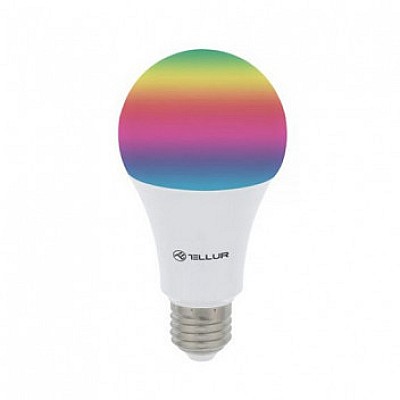 Image Bec WiFi, E27, 10W, lumina alba/calda/RGB, reglabil, Tellur  TLL331011
