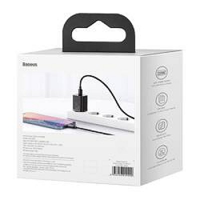 Universal Home Charger Baseus Super Si, 1xUSB Type-C, 20W, 5V/3A, Black  CCSUP-B01