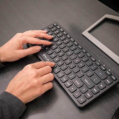 Image Mini Wireless Keyboard Tellur, 10 meters wireless range, Black, US Layout