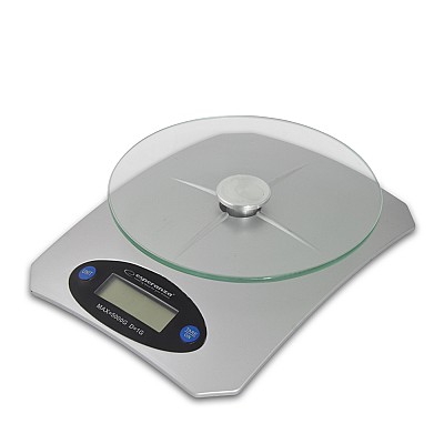 Kitchen Scale Esperanza AVOCADO EKS006 Gray, Maximum capacity: 5000g, Division: 1g, Four units of measure: g /lb/oz/kg, Tare Function, Power: 1xCR2032
