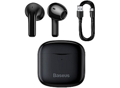 Image Baseus Encok True Wireless Earphones Bowie E3, Black, BT5.0, playback 5h (70% vol), with case 25h, charging time 1hr, Type-C,  NGTW080001