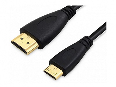 Cable mini HDMI to HDMI  1.5m - Brackton "Basic" MHD-HDE-0150.B, 1.5 m, mini HDMI cable to HDMI High Speed HDMIпїЅ Cable with Ethernet, male-male, wit