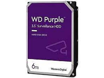3.5" HDD 6.0TB Western Digital  Purple, 5400rpm, 256MB, SATAIII (for video)  WD63PURZ