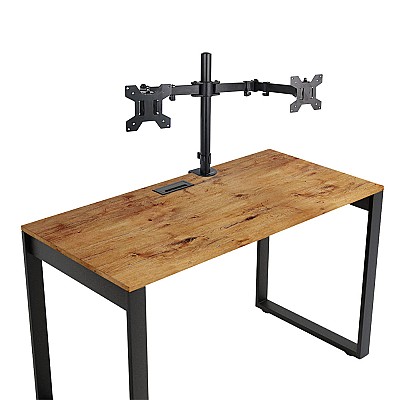 Image Arm for 2 monitor 10"-27"  Esperanza SYLEN ERW018, Adjustable desk display mounting arm, Tilt adjustment (up/down): +80o/-90o, Right/left adjustment: