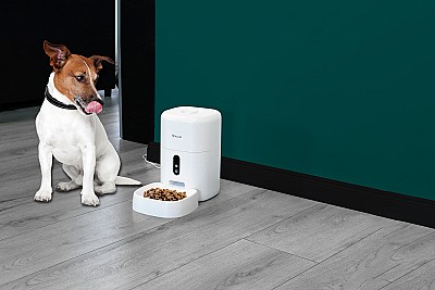 Dispenser hrana animale WiFi Tellur Smart, 4L, Alb TLL331461