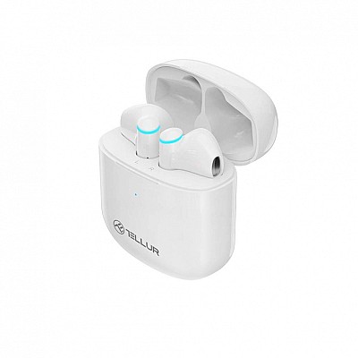 Image Casti Bluetooth, Tellur Aura True Wireless, APP, alb TLL511421