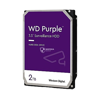 3.5" HDD 2.0TB Western Digital  Purple, 5400rpm, 64MB, SATAIII (for video)  WD23PURZ