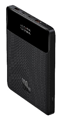 Power Bank Baseus Bipow Digital Display, 20000mAh, PD 100W, ultra thin,2 x USB; 2 x USB Type-C, display digital, total 5A, black, PPDGL-01