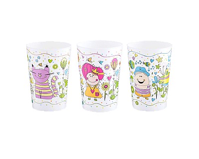 Image 169070 Pahar din plastic cu decor  0.4 l Aleana