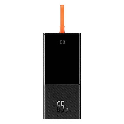 20000mAh Powerbank - Baseus Elf, PD 65W, 2xUSB-C, 2xUSB-A, LED Display, Fixed Charging Cablу Type-C, PPJL000001