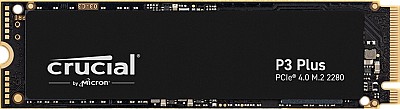Image M.2 NVMe SSD 500GB  Crucial P3 Plus, PCIe 4.0 x4 NVMe/ M2 Type 2280 ,up To Read:4700 MB/s, Write:1900 MB/s, CT500P3PSSD8