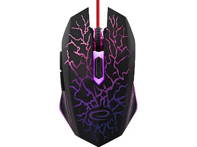 Image Mouse Esperanza LIGHTNING MX211, Gaming mouse, 2400dpi, optical sensor, multicolor LED, USB braided cable