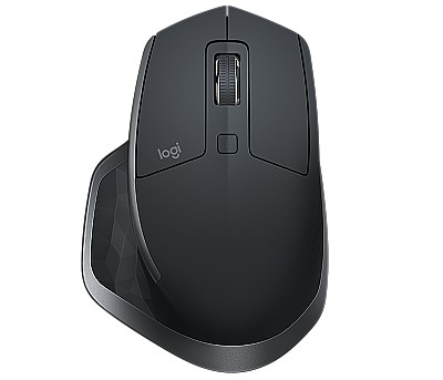 Image Logitech Wireless Mouse MX Master 2S Graphite, Multi-Device, 2.4, GHz and Bluetooth, with USB Unifying Receiver, 4000 DPI Any Surface Tracking, 7 Butt