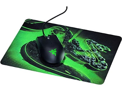 Image Bundle RAZER Mouse Abyssus Lite & Mouse pad Goliathus Mobile Construct Ed. Bundle / Mouse Abyssus Lite, 6400dpi, 3 hyperesponse buttons, Optical senso