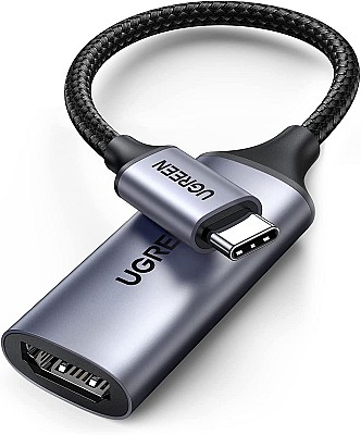 Adapter Ugreen CM297  Type-C M to HDMI M,  HDMI standard: 2.0, Resolution: 4K @ 60 Hz, Thunderbolt 3, Aluminum + TPE