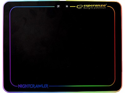 Image Mouse Pad Esperanza EGP104 NIGHTCRAWLER LED RGB, Illuminated gaming mouse pad