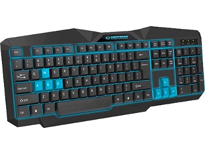 Image Keyboard Esperanza TIRONS  EGK201B Blue - US Layout / Gaming, Illuminated