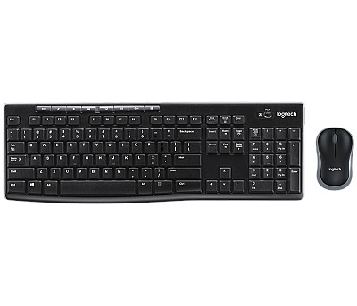 Image Logitech Wireless Combo MK270, Multimedia Keyboard & Mouse, 8-keys, Spill-resistant, Nano receiver, USB, Retail
