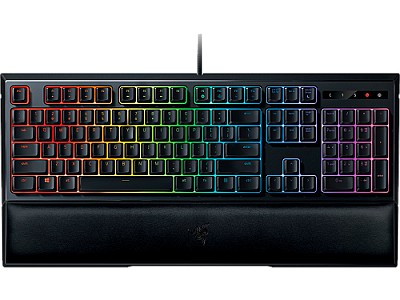 Image Keyboard RAZER Ornata Chroma - Russian Layout / Razer™ Mecha-Membrane Technology, Mid-height keycaps, Razer Chroma backlighting, Ergonomic wrist rest,
