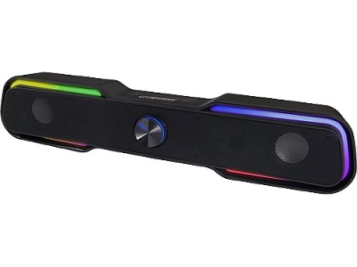 Image Soundbar  Esperanza Apala EGS101, 6W (2 x 3W), LED Rainbow lighting, Volume control, built in amplifier, Power supply: 5V, They require: USB