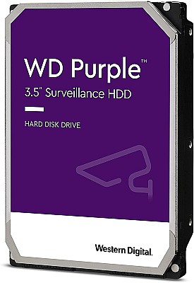 3.5" HDD 1.0TB Western Digital  Purple, 5400rpm,64MB, SATAIII (for video)  WD10PURX