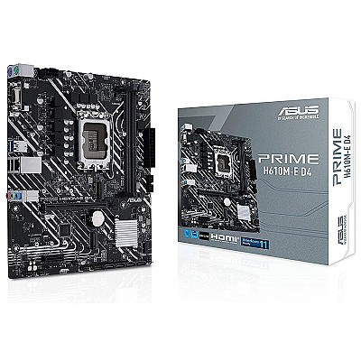 MB ASUS PRIME H610M-R D4-SI, Socket 1700, Intel® H610 (14/13/12th Gen CPU), Dual 2xDDR4-3200, VGA, DVI, HDMI, CPU Intel graphics, 1xPCIe X16 4.0, 4xSA