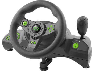 Image Wheel Esperanza NITRO EGW102, Vibration Force, 12 action buttons, Direction trigger, Digital paddles, Rotation 270 degrees, for PC/PSX/PS2/PS3, USB,