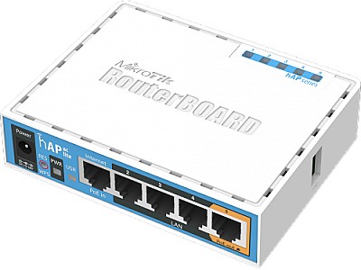 Image MikroTik RouterBOARD hAP ac lite,  Dual Band Wireless Router, 2.4GHz Dual + 5GHz, AP/Bridge/Station/WDS, 802.11b/g/n/ac, 1 WAN+4 LAN, USB port for 3G/